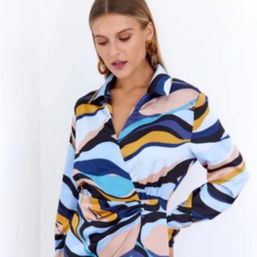 Entro Swirl Print Dress
